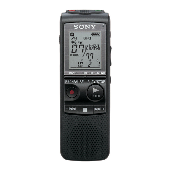 Sony ICD-PX820 Mode D'emploi