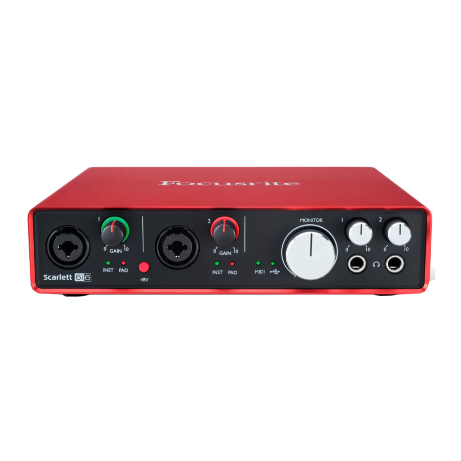 Focusrite Scarlett 6i6 Mode D'emploi