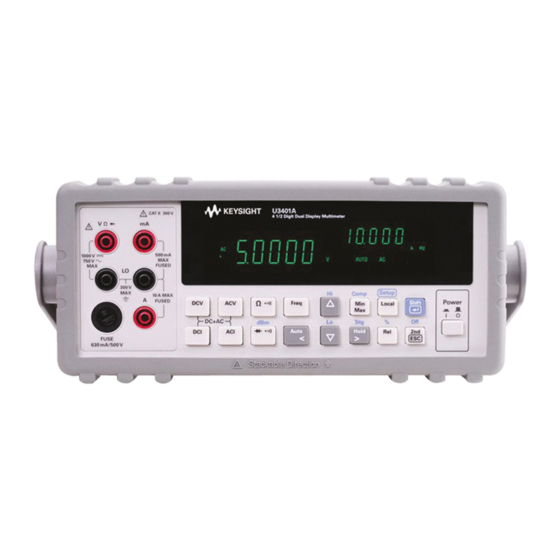 Keysight U3401A Guide D'utilisation Et De Maintenance