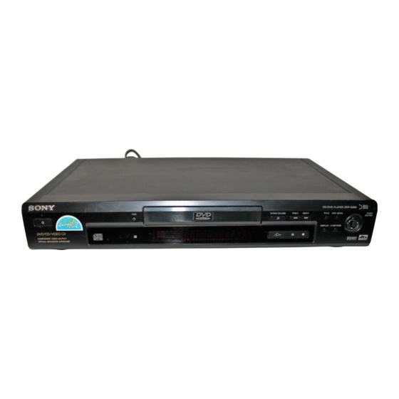 Sony DVP-S360 Mode D'emploi