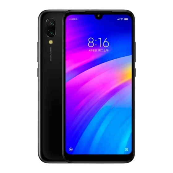 Xiaomi Redmi 7 Mode D'emploi