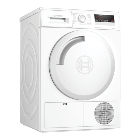 Bosch WTN83271FG Notice D'utilisation Et D'installation