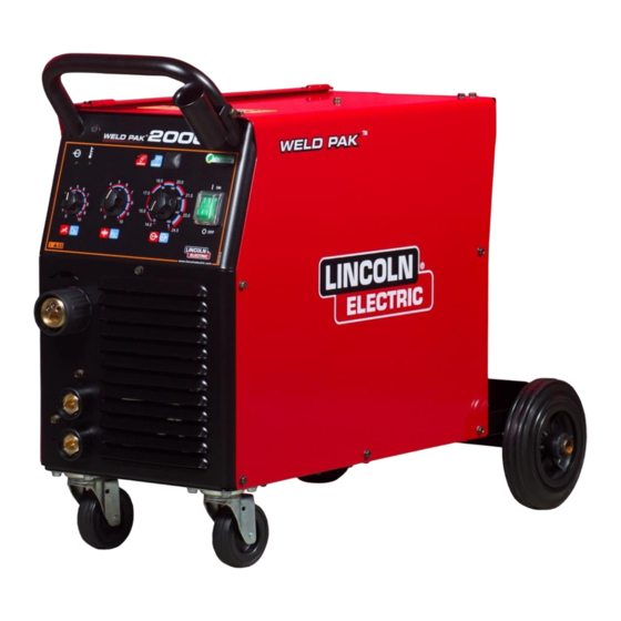 Lincoln Electric WELD PAK 2000 Manuel D'utilisation
