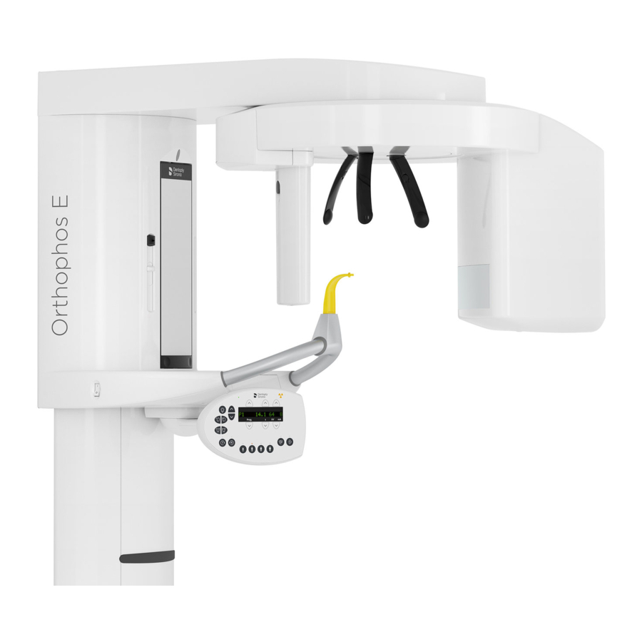 Dentsply Sirona Orthophos E Notice D'utilisation