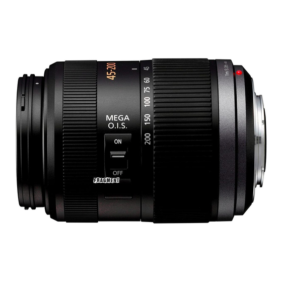 Panasonic LUMIX H-FS045200E Mode D'emploi