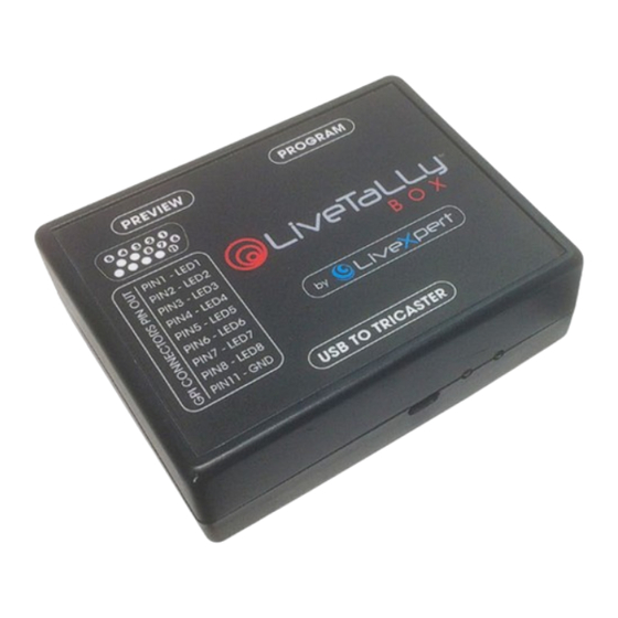 LiveXpert LiveTally Box Manuel D'utilisation