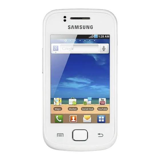 Samsung Galaxy Gio Guide D'utilisation