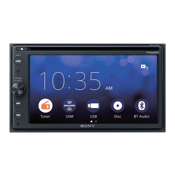 Sony XAV-AX210 Mode D'emploi