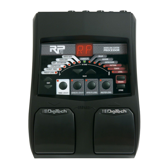 DigiTech RP 70 Mode D'emploi