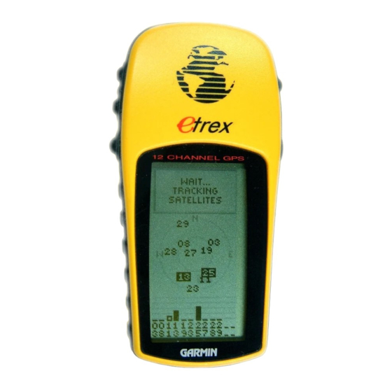 Garmin eTrex Guide Pratique D'utilisation