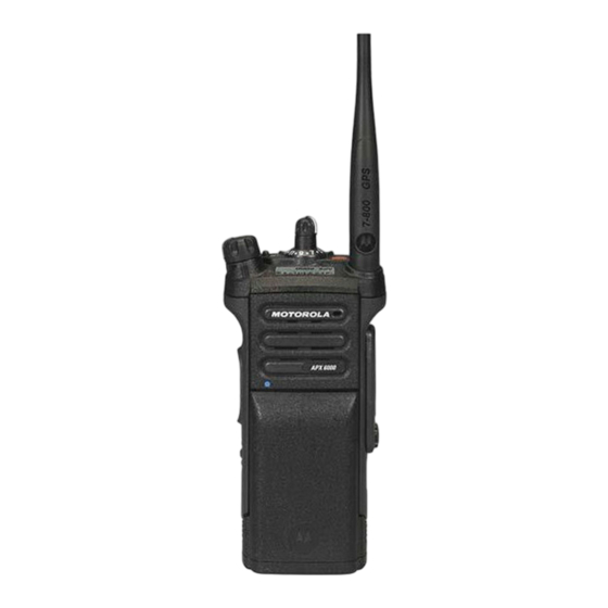 Motorola Solutions APX 6000 Guide D'utilisation