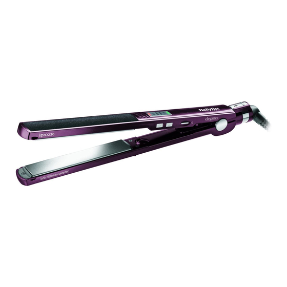 BaByliss Pro 230 ionic titanium Mode D'emploi