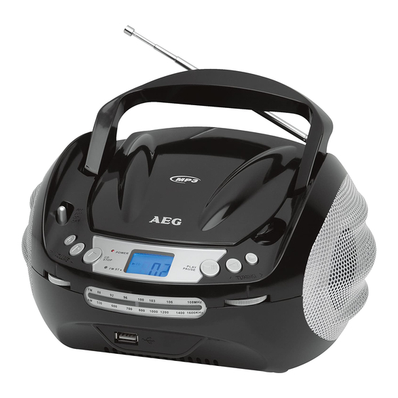 AEG SR 4346 CD/MP3 Mode D'emploi