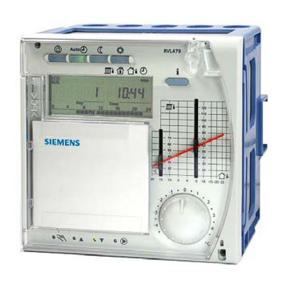 Siemens RVL479 Instructions D'installation