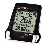 Sigma ROX 5.0 Mode D'emploi