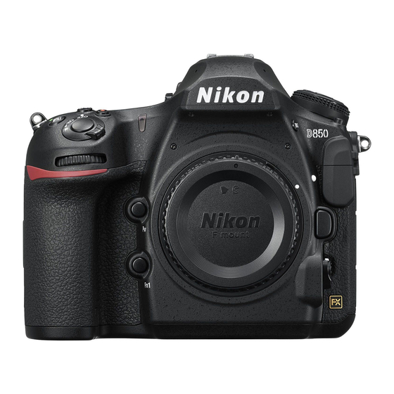 Nikon D850 Guide De Menus