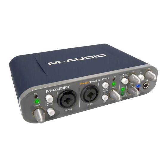 M-Audio FAST TRACK PRO Guide De L'utilisateur