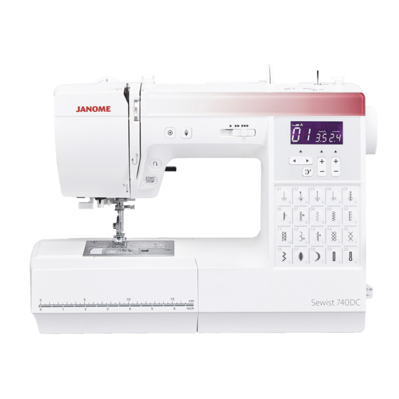 Janome Sewist 740DC Mode D'emploi