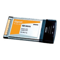 Siemens Gigaset PC Card 108 Guide D'installation Rapide