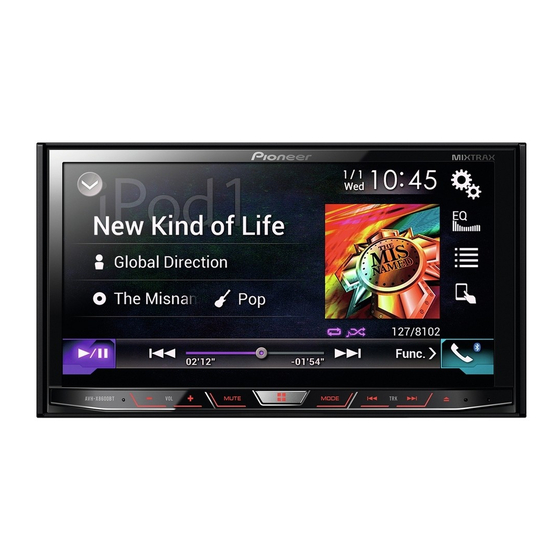 Pioneer AVH-X8600BT Manuel D'utilisation