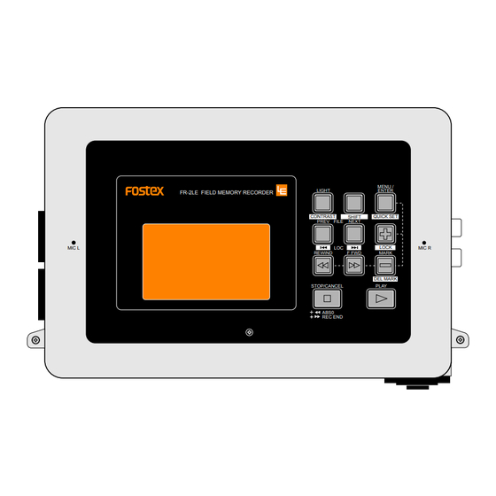 Fostex FR-2LE Mode D'emploi