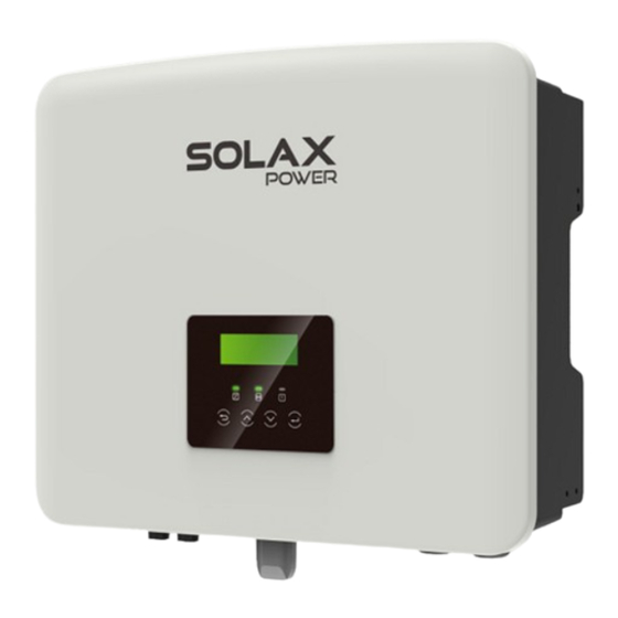 SolaX Power X1-Fit-G4 3.7 kW Manuel D'installation