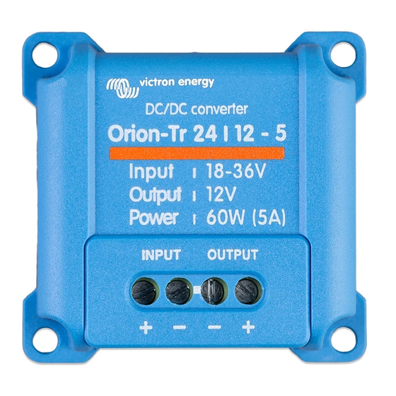 Victron energy Orion-Tr DC-DC Mode D'emploi