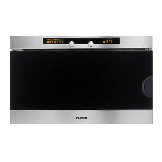 Miele DG 2660 INOX Mode D'emploi