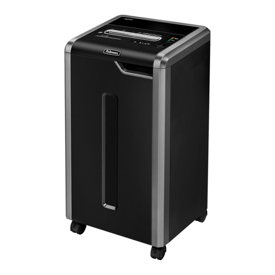 Fellowes POWERSHRED 325Ci Mode D'emploi