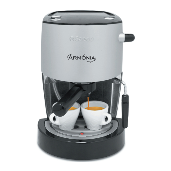 Saeco Armonia easy Mode D'emploi