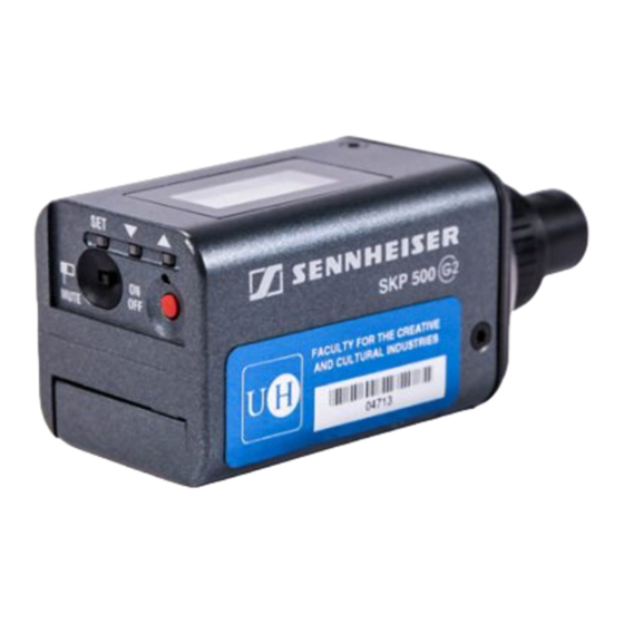 Sennheiser SKP 500 G2 Notice D'emploi