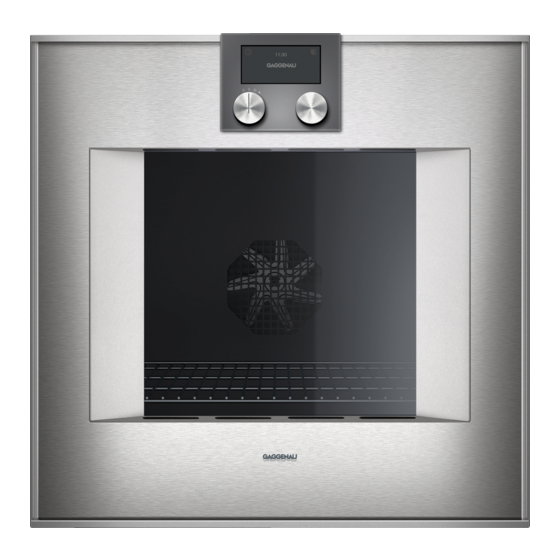 Gaggenau BO450 2 Serie Manuels