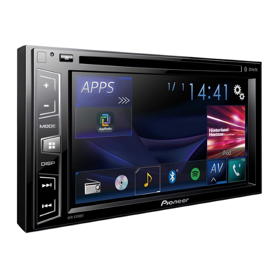 Pioneer AVH-X390BT Manuel D'installation