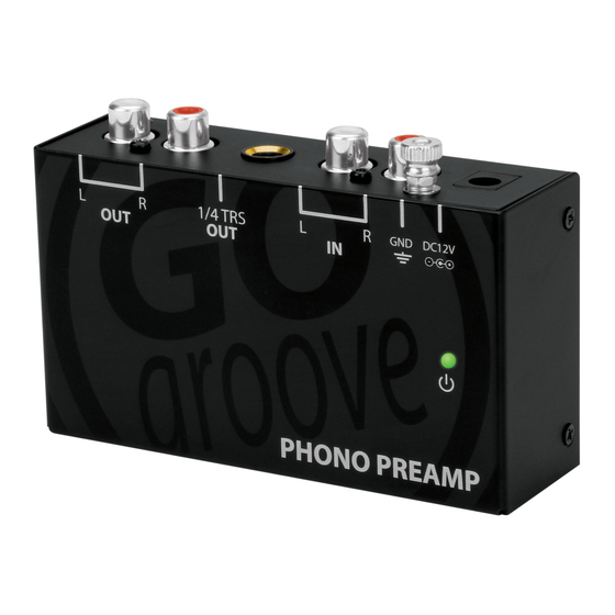 Go groove Phono Preamp Guide De L'utilisateur