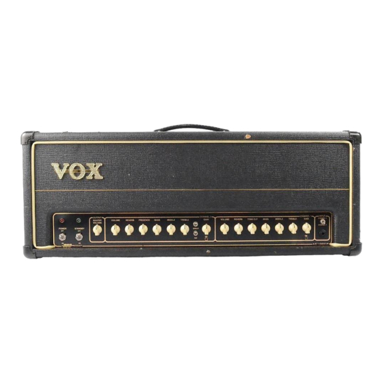 VOX Amplification AC50 Classic Plus Manuel D'utilisation