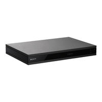 Sony Blu-ray Disc UHP-H1 Mode D'emploi