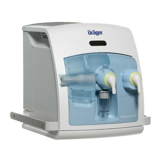 Dräger Infinity Acute Care System Babylog VN500 Notice D'utilisation