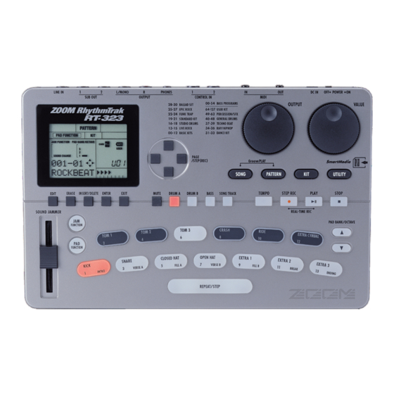 Zoom RhythmTrak RT-323 Mode D'emploi