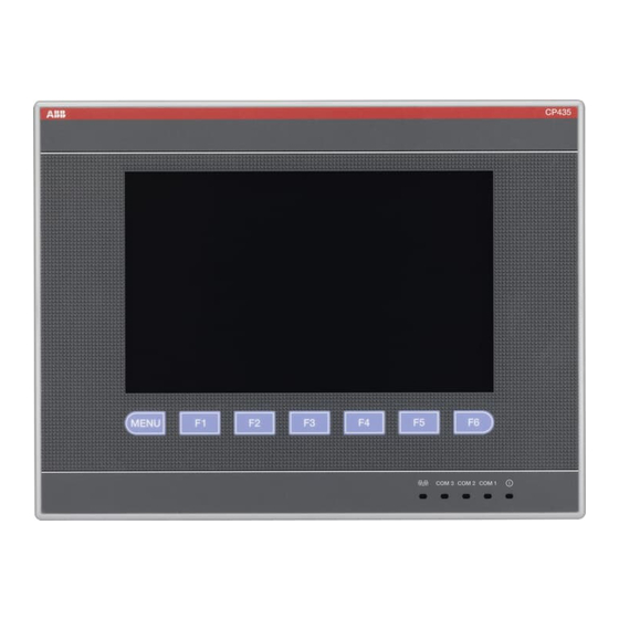 ABB CP435 Manuel D'installation Et D'utilisation