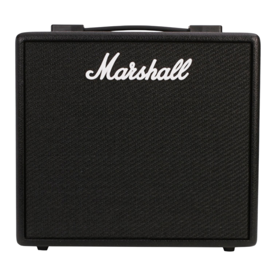 Marshall CODE25 Mode D'emploi