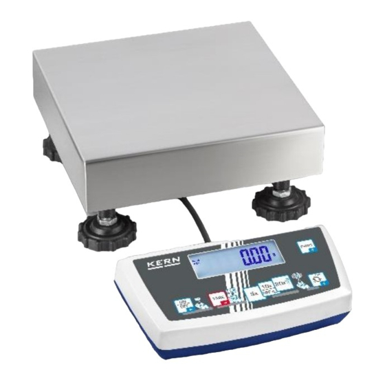 KERN CDS Serie Notice D'utilisation