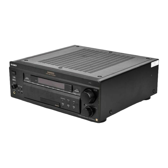 Sony STR-DA90ESG Mode D'emploi