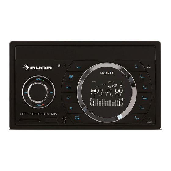 auna multimedia MD-210 BT Mode D'emploi