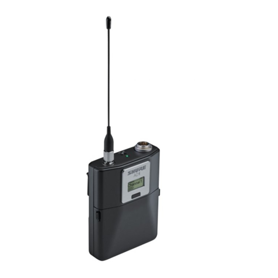 Shure ADX1 Mode D'emploi