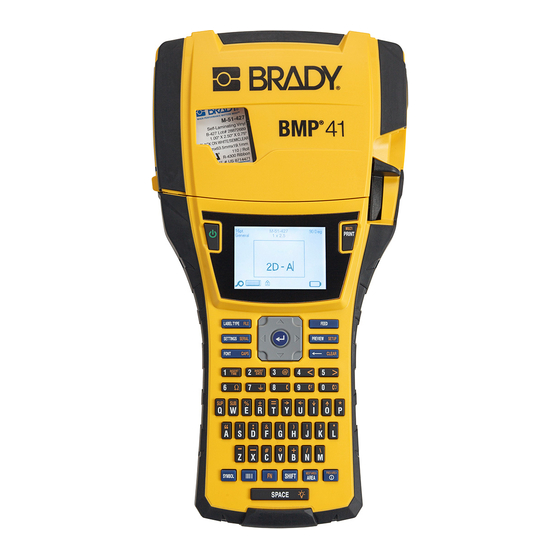 BRADY Worldwide BMP 41 Guide Rapide