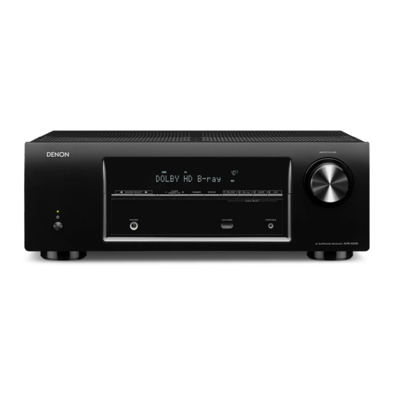 Denon AVR-X500 Manuel De L'utilisateur