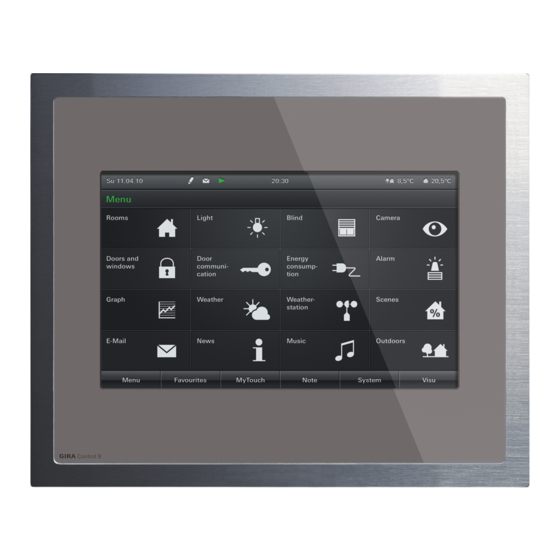 Gira Control 9 Client 2 Mode D'emploi