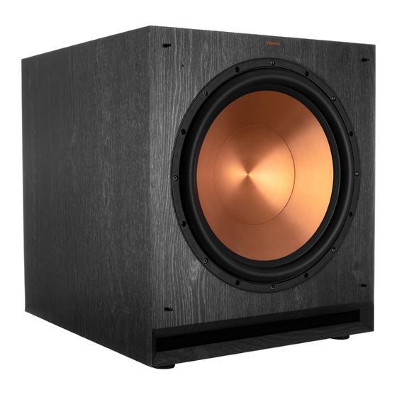 Klipsch SPL Serie Mode D'emploi