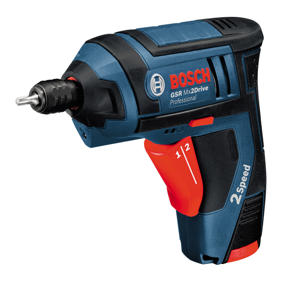 Bosch GSR Mx2Drive Professional Notice Originale