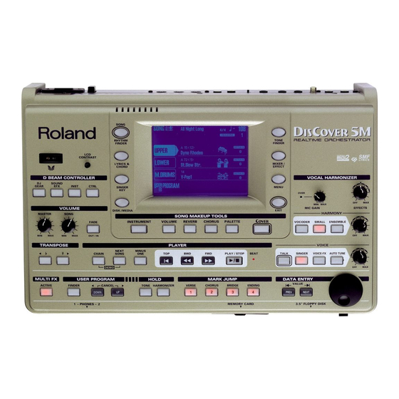 Roland DisCover 5M Realtime Orchestrator Mode D'emploi